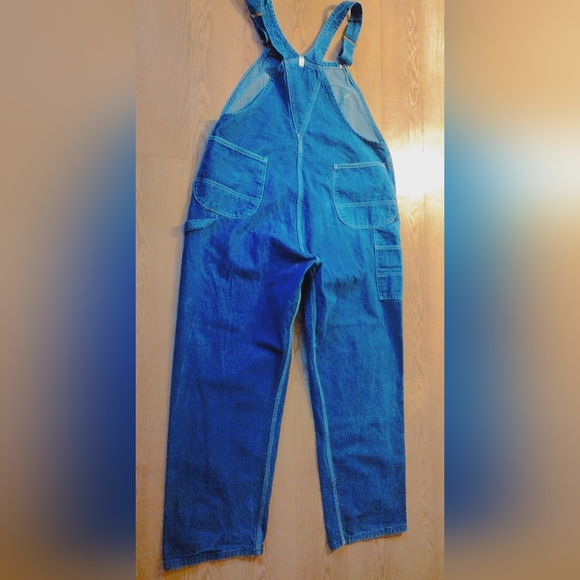 Key Imperial Aristocrat Overalls Vintage Blue Denim BIB Carpenter Jeans Sz 42×31 - Picture 3 of 5